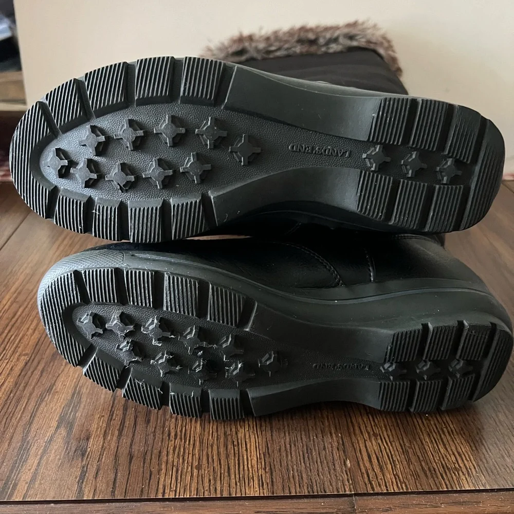 Women's Lands End Black Winter‎ Boots